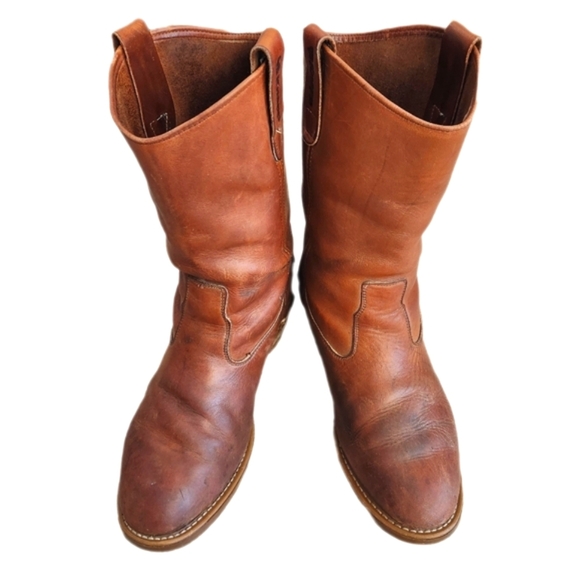 VINTAGE KNAPP WORK LEATHER BOOTS Vibram sole, Men's 10.5 - Picture 3 of 10